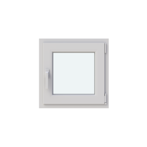 Fereastră termopan baie 560/560, profil PVC Ramplast, 1 canat, deschidere dreapta-Alb