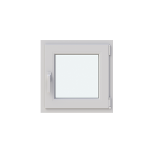 Fereastră termopan baie 50/50 cm, profil PVC TeraPlast, 1 canat, Deschidere simplă pe dreapta, fără rabatare