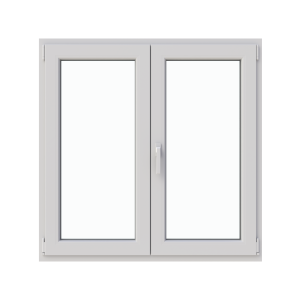 Fereastră dormitor 1160/1160, profil PVC Ramplast, 2 canate, deschidere dreapta, rotobatant + semimobil