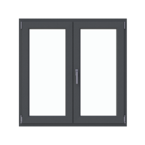 Fereastră termopan bucătărie 1160/1160, profil PVC Ramplast, 2 canate, deschidere dreapta, rotobatantă-Gri antracit