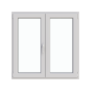 Fereastră termopan bucătărie 1160/1160, profil PVC Ramplast, 2 canate, deschidere stânga, rotobatantă-Alb