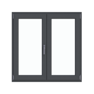Fereastră termopan living 1160/1160, profil PVC Ramplast, 2 canate mobile, deschidere stânga-Gri antracit