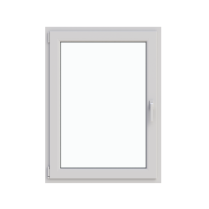 Fereastră termopan cameră tehnică 860/1160, profil PVC Ramplast, 1 canat, deschidere stânga interior-Alb
