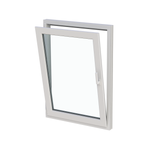 Fereastră termopan bucătărie 860/1160, profil PVC Ramplast, 1 canat, deschidere stânga, rotobatantă-Alb