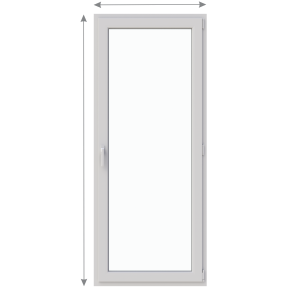 Ușă balcon, profil PVC Ramplast, 1 canat, deschidere dreapta