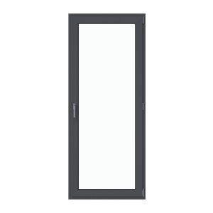 Ușă termopan balcon 850/2050, profil PVC Ramplast, 1 canat, deschidere dreapta-Gri antracit