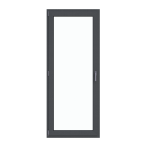 Ușă termopan balcon 850/2050, profil PVC Ramplast, 1 canat, deschidere stânga-Gri antracit