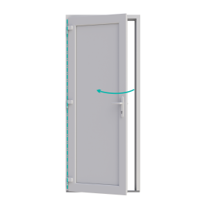 Ușă de interior, profil PVC Ramplast, 1 canat, deschidere stânga