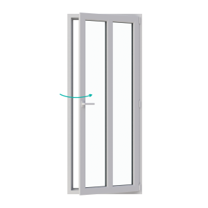 Ușă termopan de exterior, profil PVC Ramplast, 1 canat, deschidere dreapta