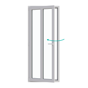 Ușă termopan de exterior, profil PVC Ramplast, 1 canat, deschidere stânga