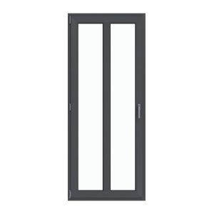 Ușă termopan intrare de exterior 860/2050, profil PVC Ramplast, 1 canat, deschidere stânga-Gri antracit