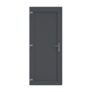 Ușă termopan intrare 860/2050, profil PVC Ramplast, 1 canat, deschidere stânga-Gri antracit