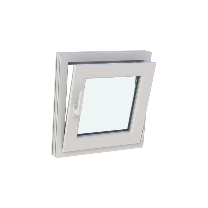 Fereastră termopan cameră tehnică 560/560, profil PVC Ramplast, 1